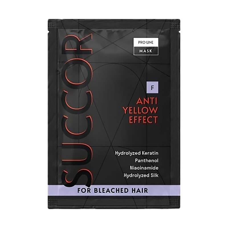 Маска Succor Anti Yellow Effect Mask від жовтизни, для освітленого волосся, 10 мл