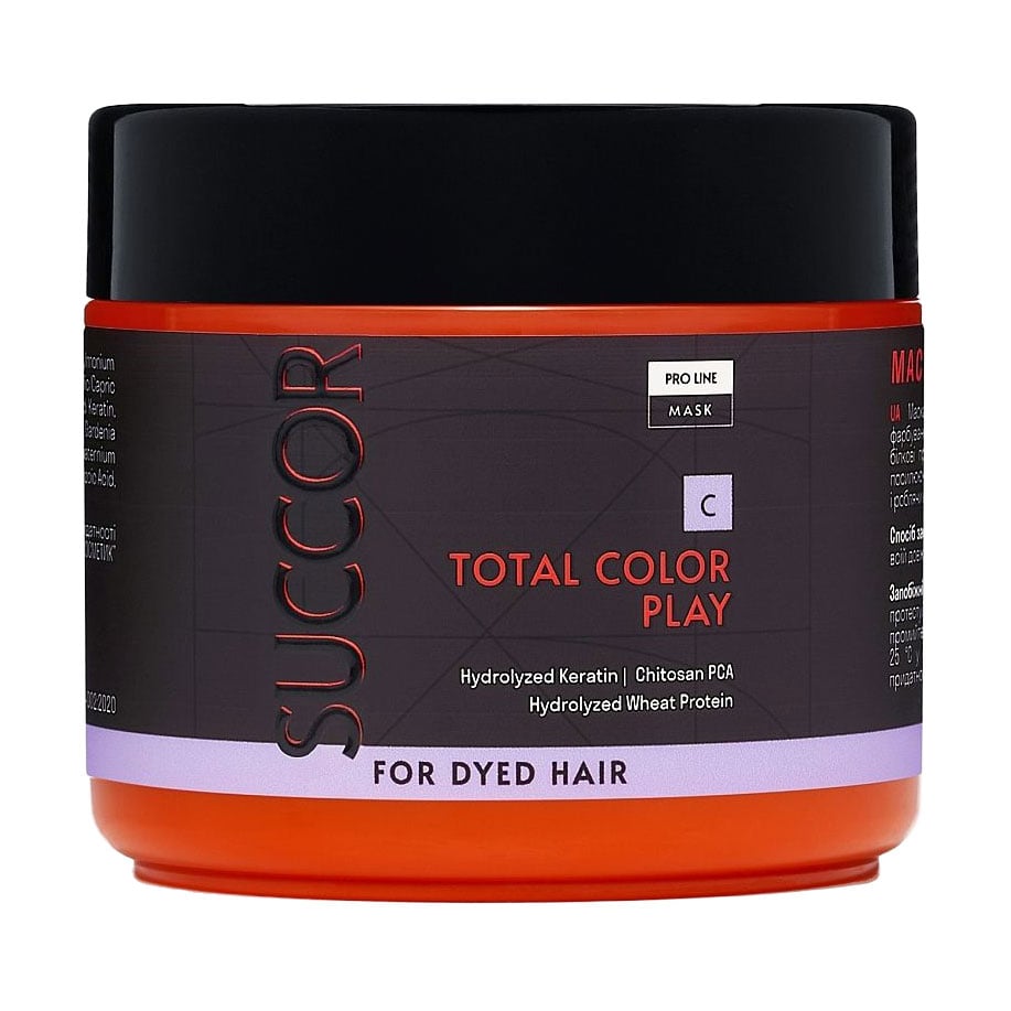 Уцінка! Маска Succor Total Сolor Play Mask для фарбованого волосся, 300 мл